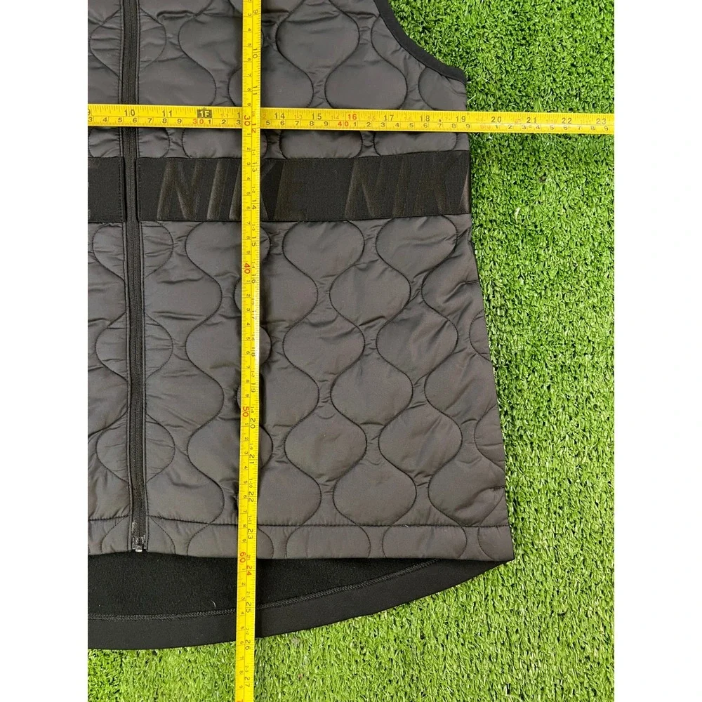 Nike AeroLayer Women Black Quilted‎ Running Vest Full Zip BV3869-010 Medium